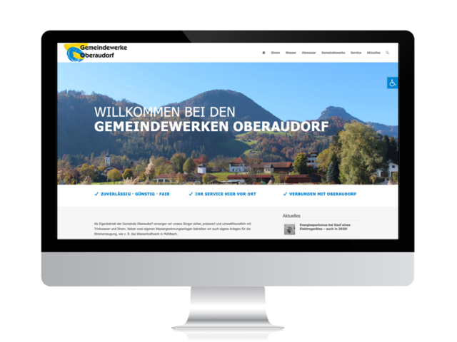 Referenzen Agentur Guthmann: Kommunale Einrichtung auf PC-Bildschirm