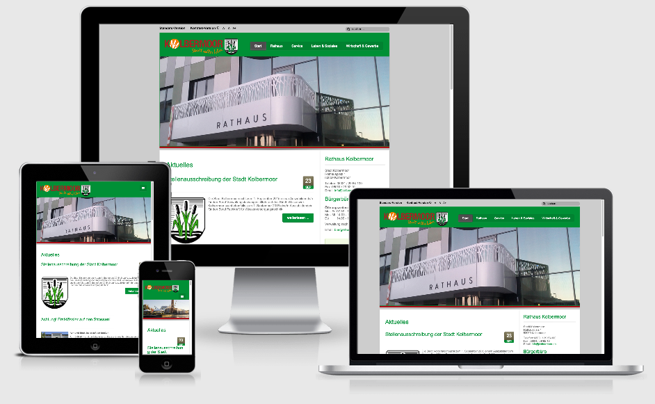 Responsive Webdesign für Stadt Kolbermoor