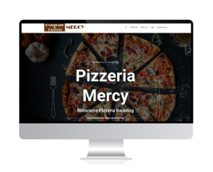 Landing-Page für Pizzeria Mercy in Raubling bei Rosenheim